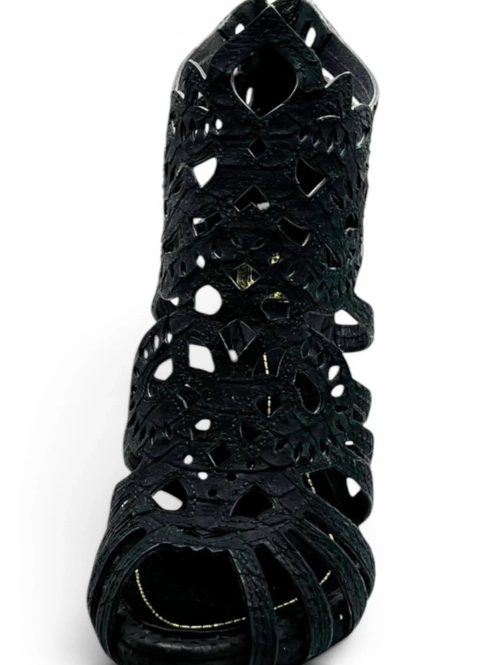 Christian Dior Black Peep-Toe High Heels from the 2009 Runway Collection - Rare